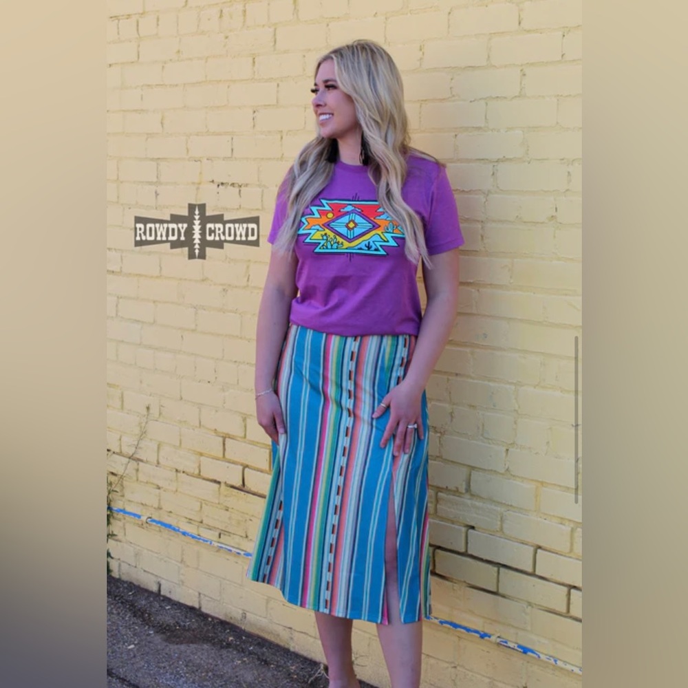 Multicolor Striped Skirt - Picture 5 of 6